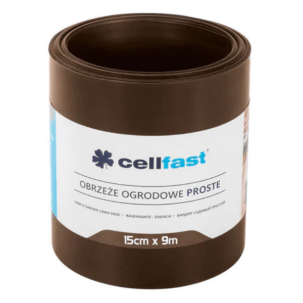 Obrzeże ogrodowe proste 15cm x 9mb brąz Cellfast
