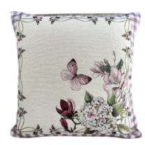 Poszewka na poduszkę fiolet kratka 40x40cm Chenille