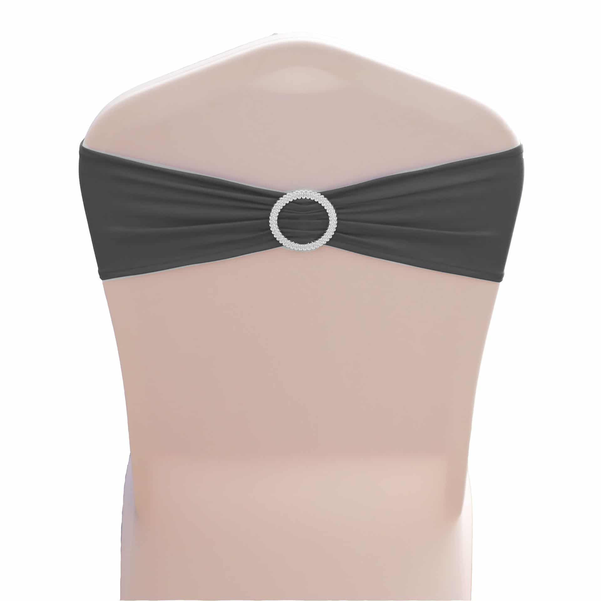 Ozdoba elastyczna na krzesło - grafitowa