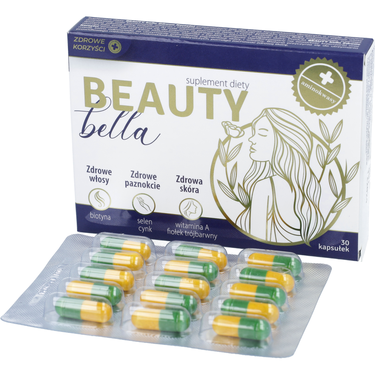 Zdrowe korzyści beauty bella, 30 kapsułek