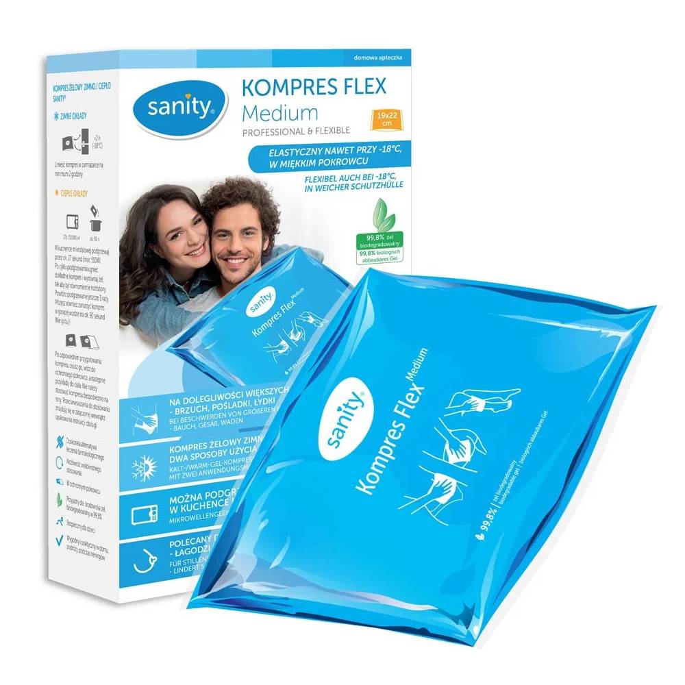 Sanity - kompres flex medium 19x22 cm, 1 sztuka