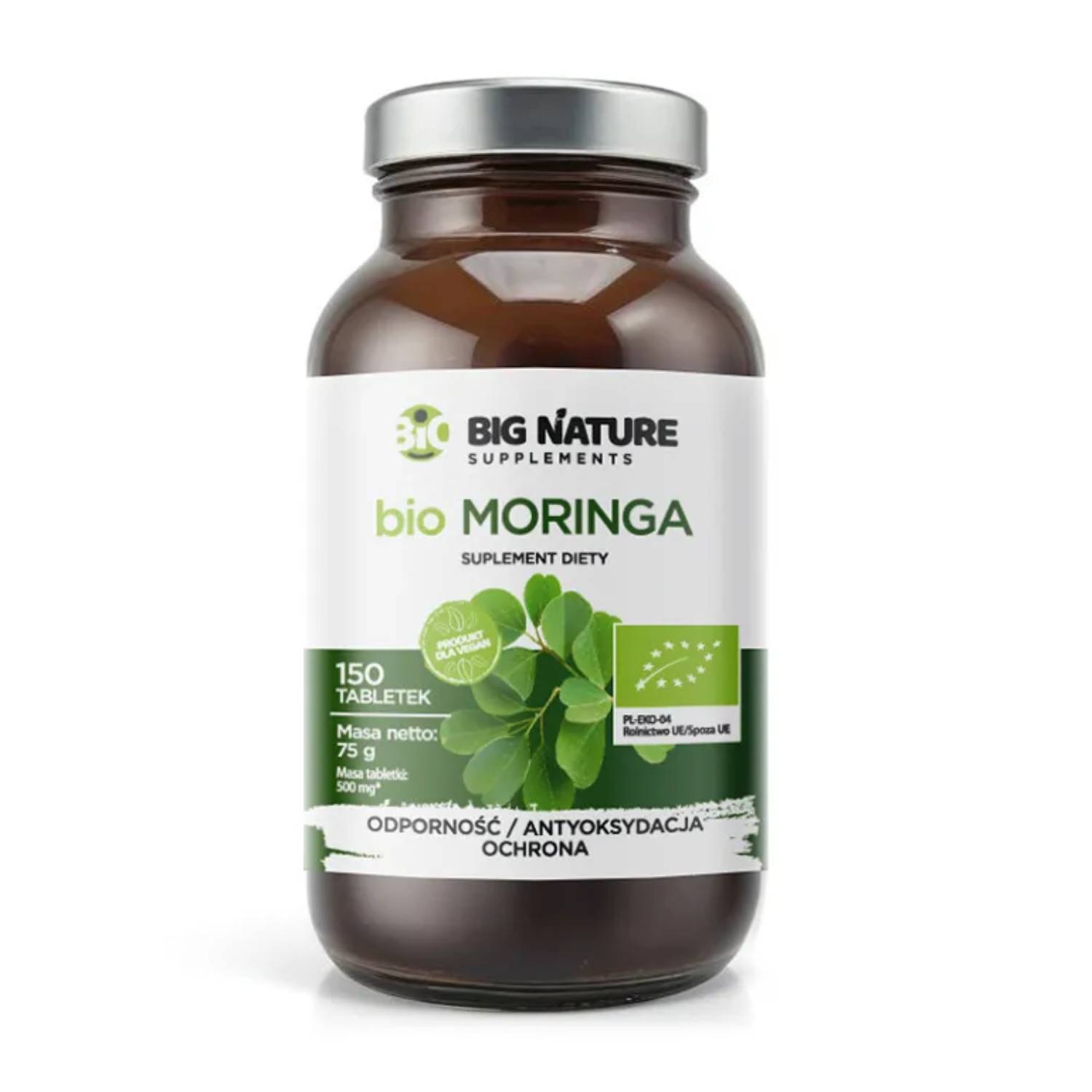 Big nature bio moringa, 150 tabletek