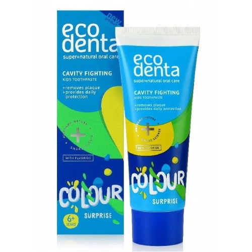 Ecodenta colour - pasta do zębów dla dzieci, kolorowa, 75 ml