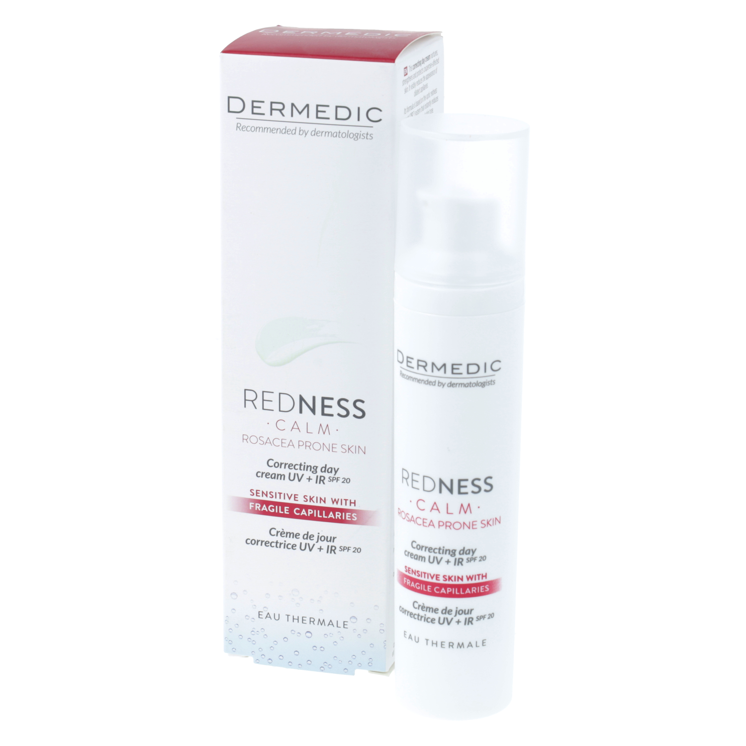 Dermedic redness calm - krem korygujący uv+ ir na dzień, skóra naczynkowa, 40 ml