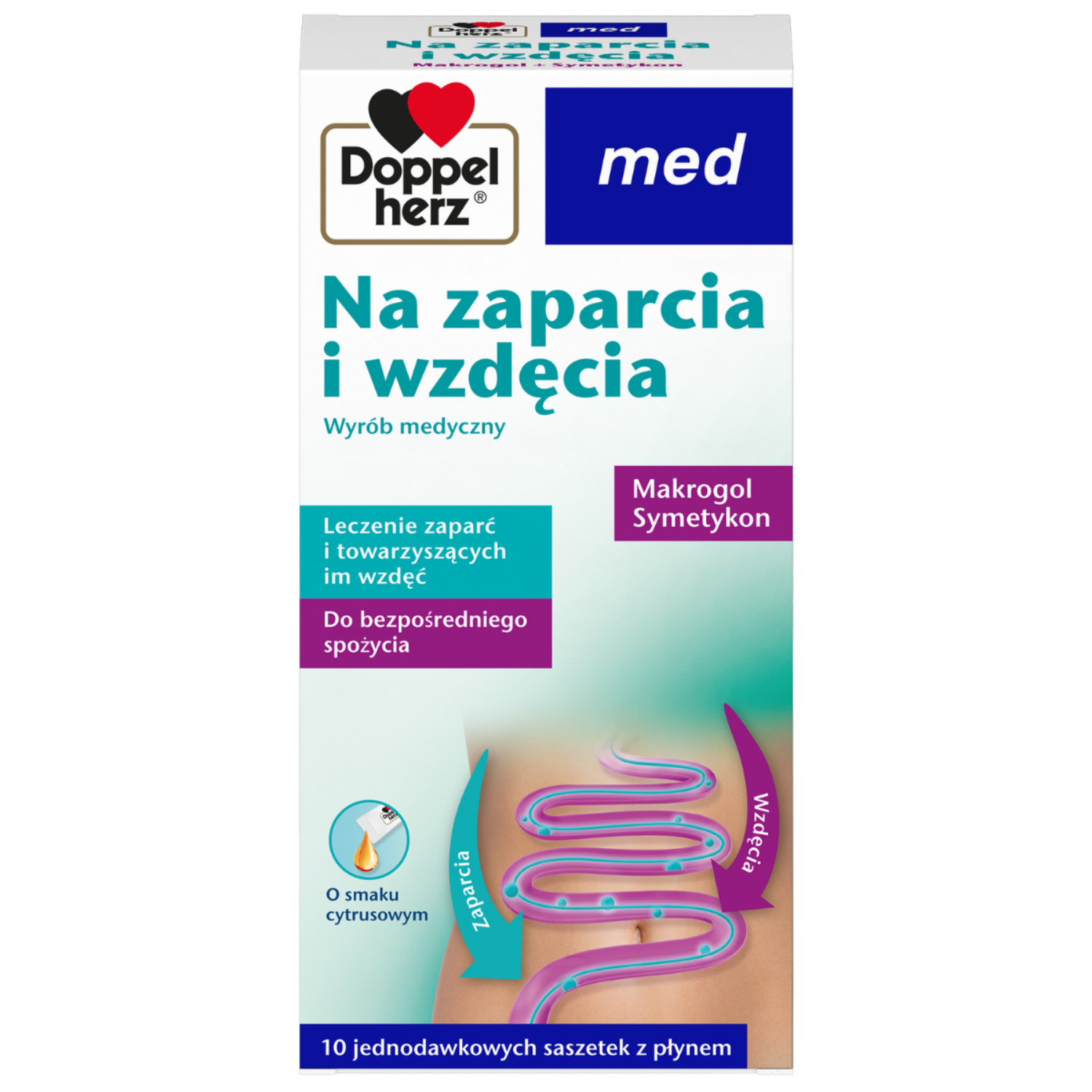 Doppelherz med na zaparcia i wzdęcia, 10 saszetek