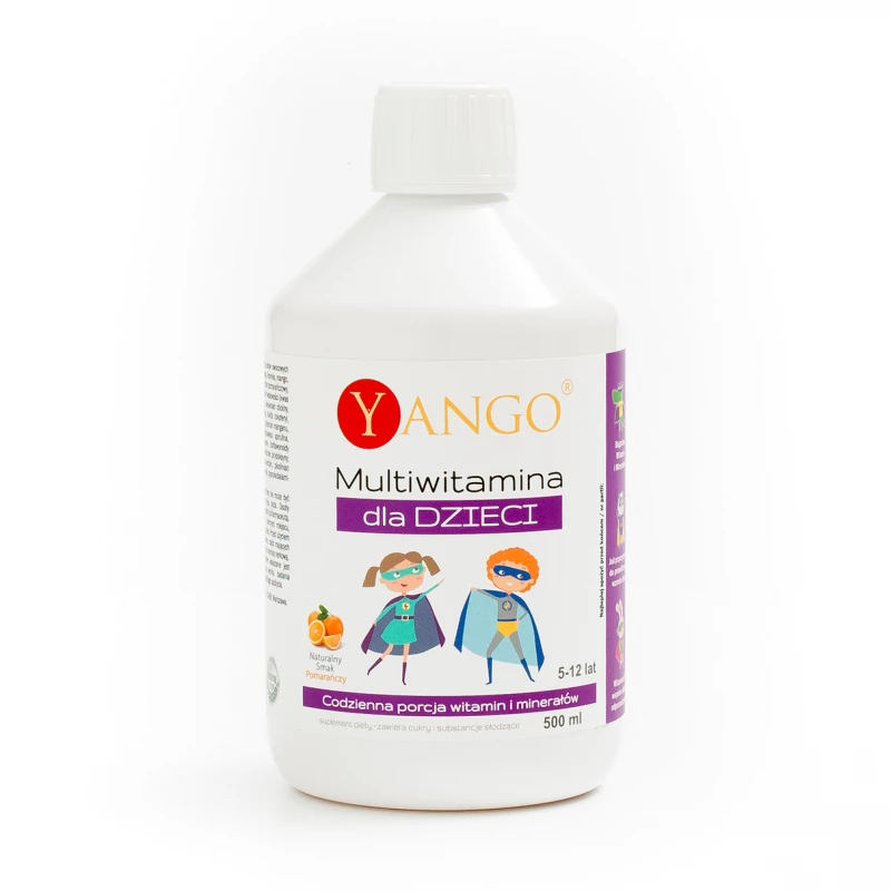 Yango multiwitamina dla dzieci, wiek: 5-12 lat, płyn, 500 ml (data ważności: 31.05.2026)