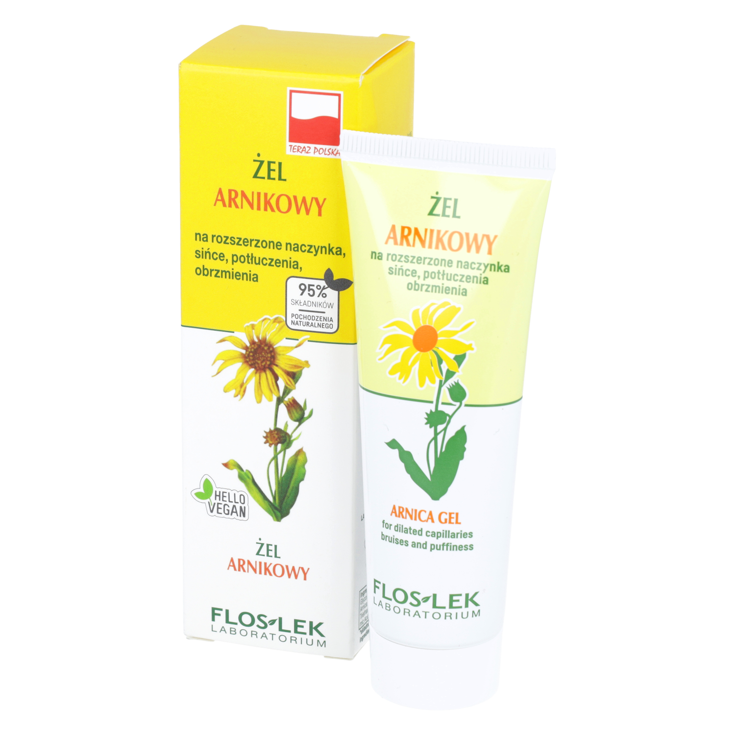 Floslek - żel arnikowy na rozszerzone naczynka, sińce, potłuczenia, obrzmienia, 50 ml