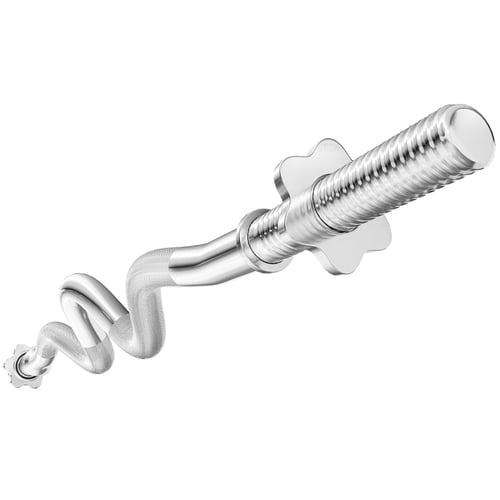 Vzpieračská tyč silne ohýbaná 120 cm (30 mm) so závitmi