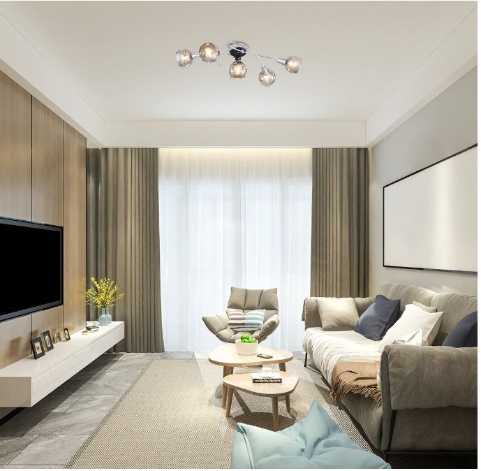 Rabalux Tamara lampa podsufitowa 5x40 W chrom-przydymiona 5349