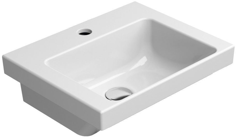 GSI Norm umywalka 42x34 cm prostokątna ścienna biała 8685111