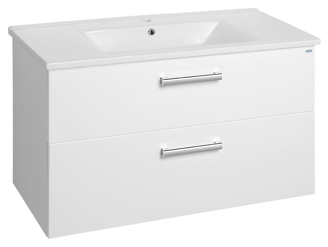 Aqualine Vega szafka 97 cm podumywalkowa wisząca biała VG103