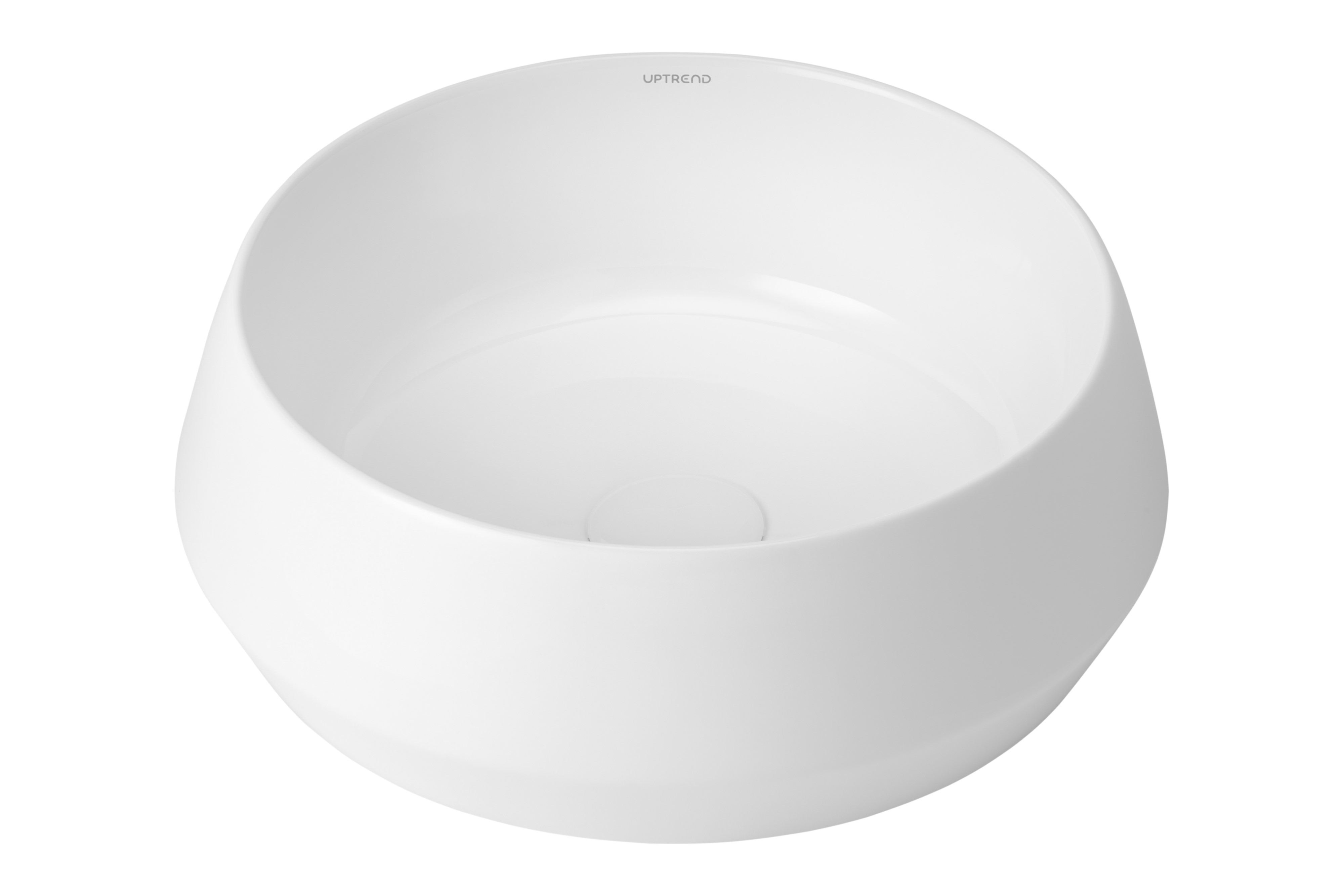 Uptrend Axel umywalka 40x40 cm nablatowa okrągła biały połysk TR41386