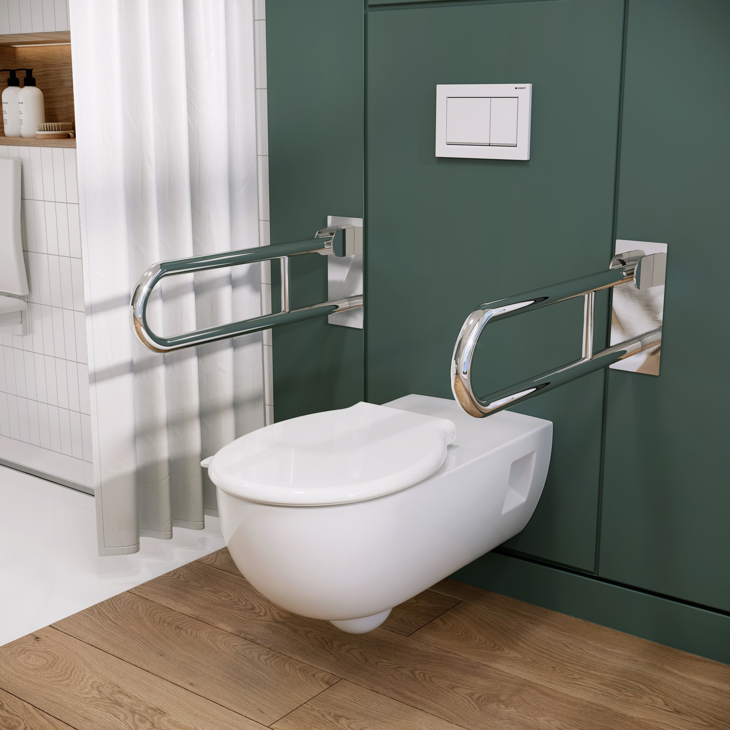 Geberit Selnova Comfort miska WC wisząca bez kołnierza dla niepełnosprawnych biały połysk 500.693.01.7 - Wysyłka w 24h