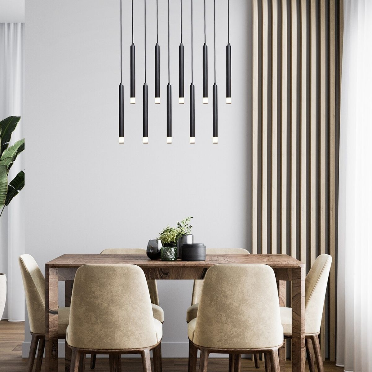 Rabalux Ramira lampa wisząca 10x5 W czarna-przezroczysta 72364 - Wysyłka w 24h