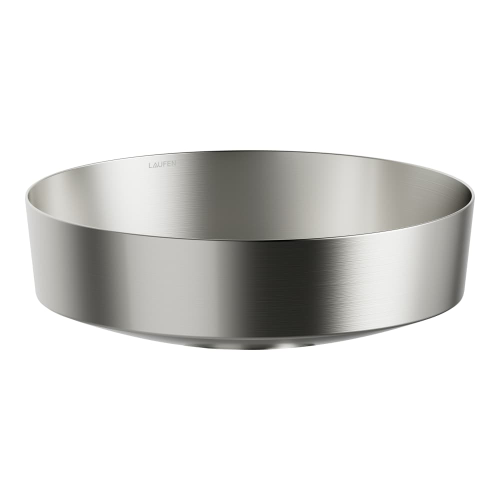Laufen Rivo umywalka 40x40 cm okrągła nablatowa tytan szczotkowany H512RO41541121