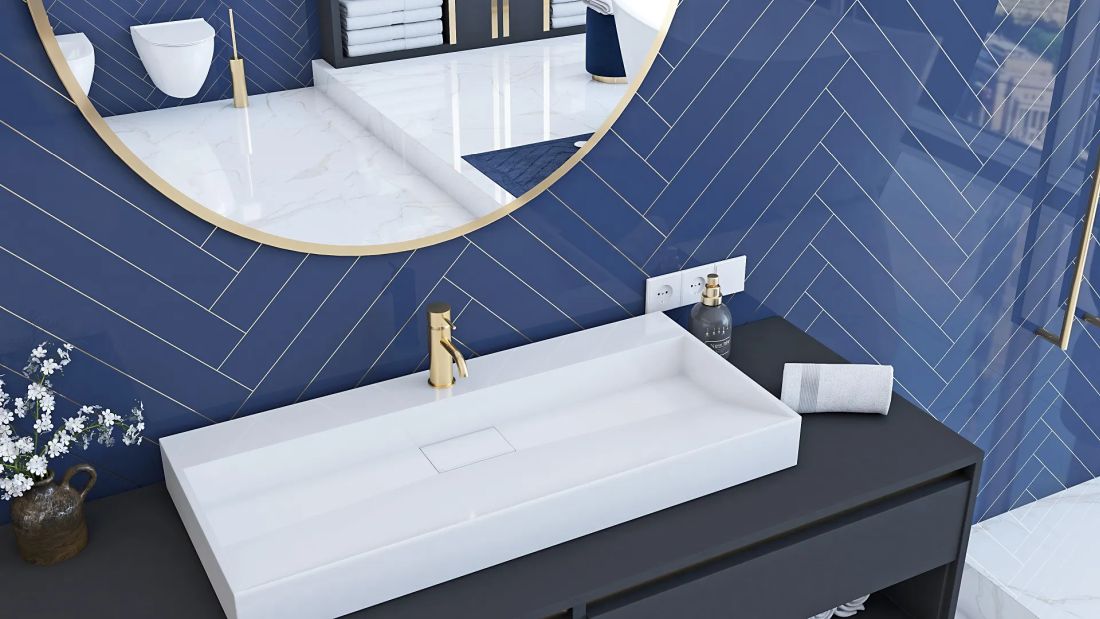 Rea Goya umywalka 70x46 cm prostokątna ścienna-nablatowa biała REA-U8902 - Wysyłka w 24h