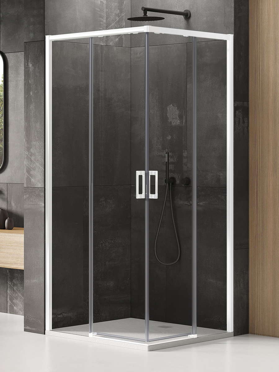 New Trendy Prime White kabina prysznicowa 70x120 cm biały mat/szkło przezroczyste D-0394A/D-0405A