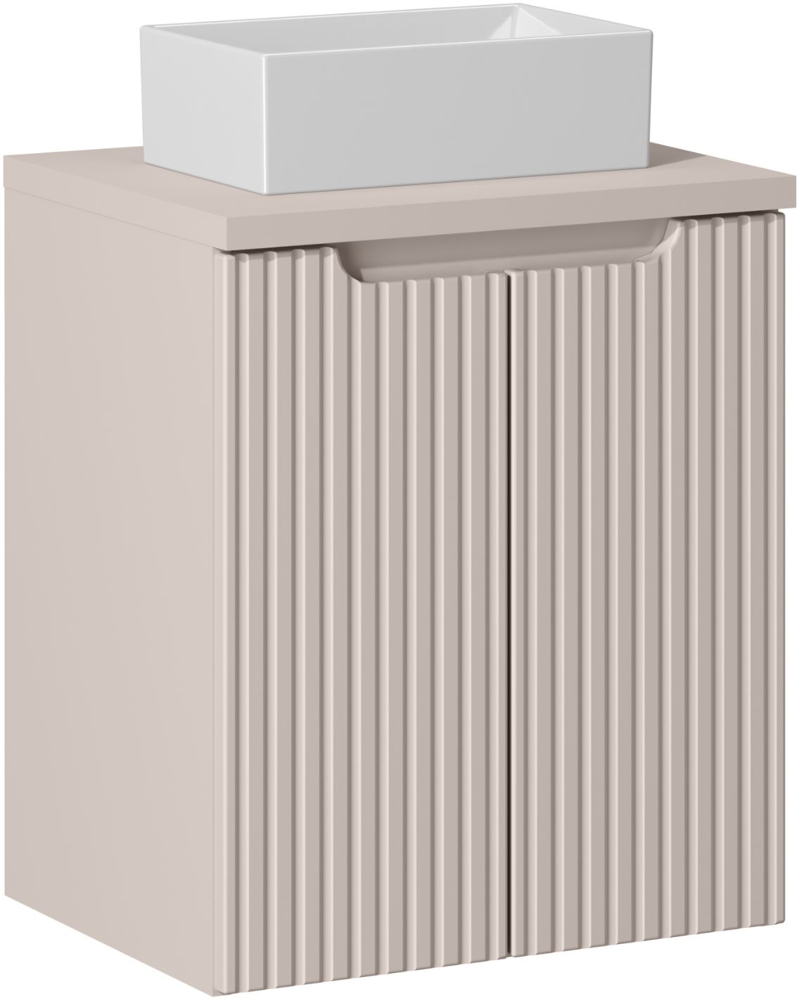 Zestaw Comad Nova Cashmere szafka 50x39x57 cm podumywalkowa wisząca z blatem i umywalką kaszmir SET-NOC B CASHMERE 50CM D UN GAJA 35 WH - Wysyłka w 