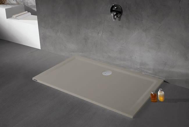 Sanplast Space Mineral brodzik 100x120 cm prostokątny kamiennoszary 645-290-0650-52-000