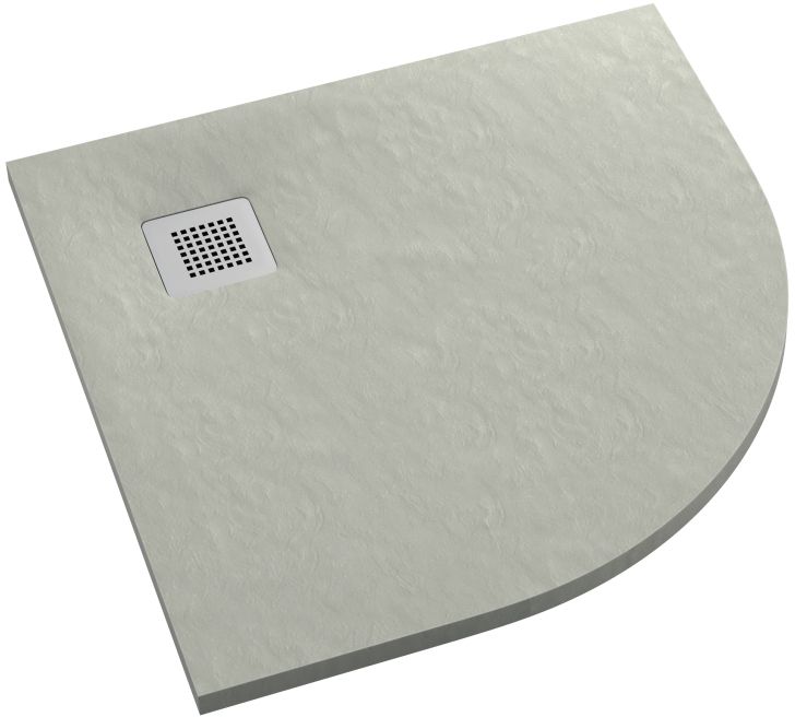 Schedpol Kalait Cement Stone brodzik 90x90 cm półokrągły Stonicryl cement 3.3104/CT/ST-M2