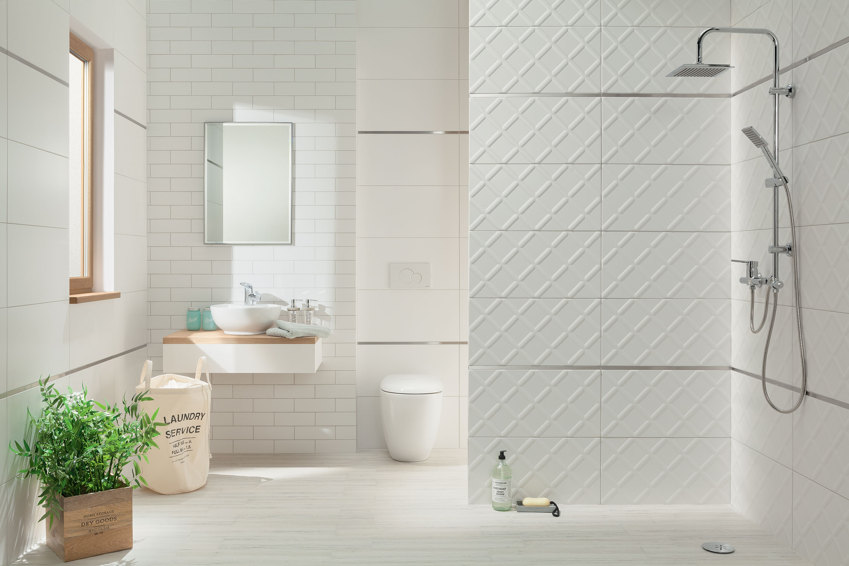 Domino Burano white STR płytka ścienna 30,8x60,8 cm