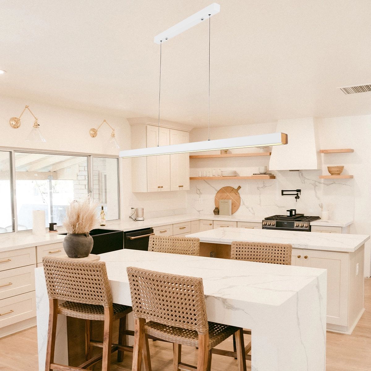 Altavola Design Linear lampa wisząca 1x36W biały/drewno LA089/PR_100_4k_white