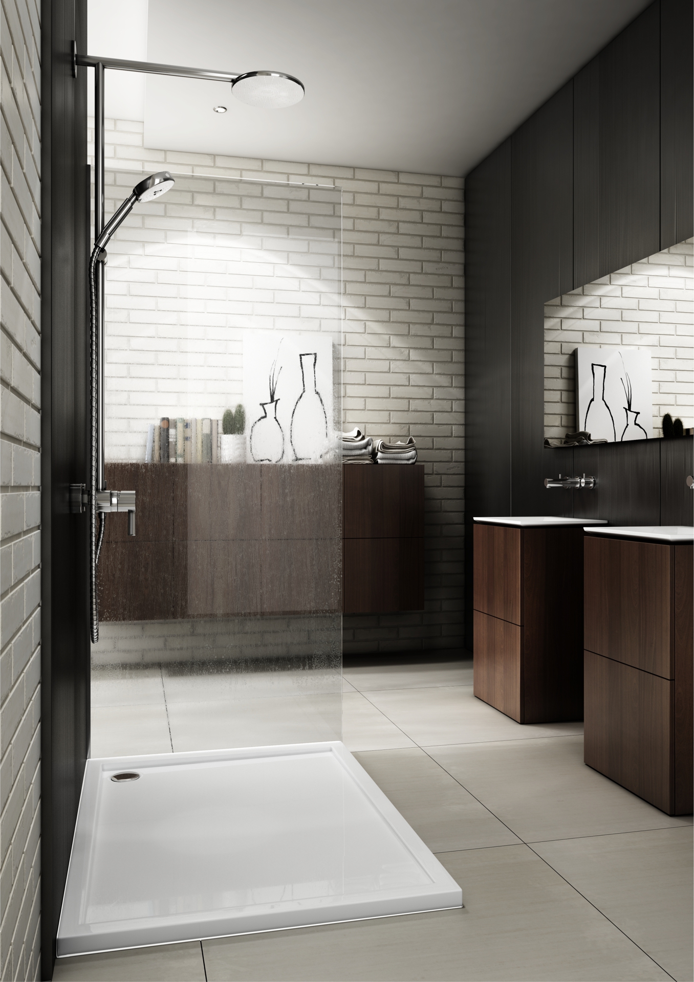 Schedpol Corrina New brodzik 80x75 cm prostokątny Stonicryl biały 3.4374