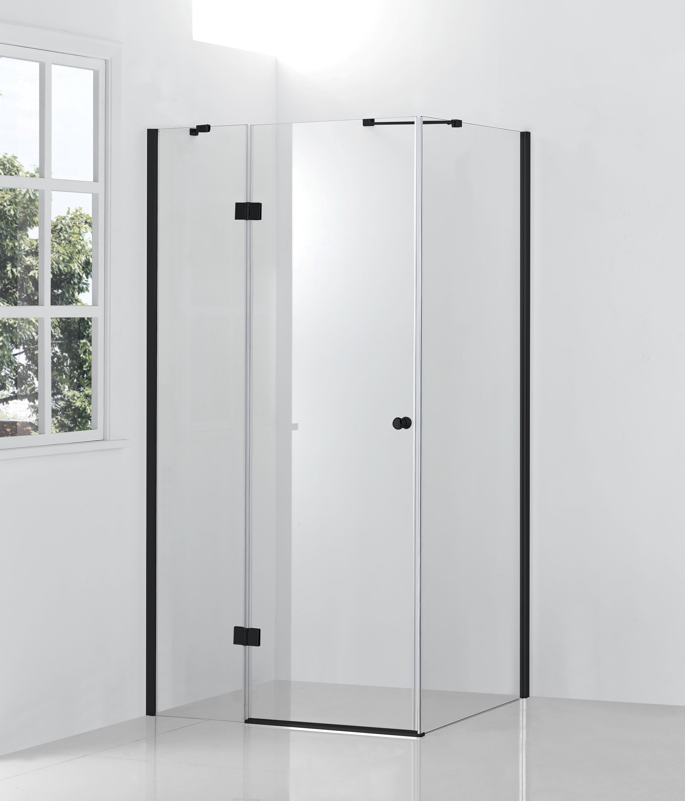 Hagser Gisa kabina prysznicowa 80x100 cm prostokątna czarny mat/szkło przezroczyste HGR16000020 - Wysyłka w 24h