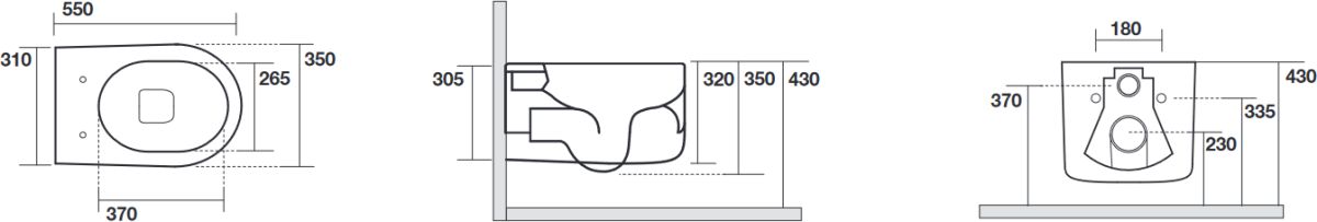 Kerasan Nolita miska WC wisząca zielony mat 531411