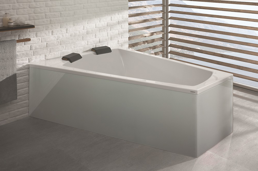 Hoesch Largo wanna narożna 180x140 cm do zabudowy trapezowa lewa biała 3705.010