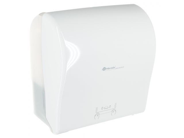 Merida Solid Cut pojemnik na ręczniki papierowe w rolce biały/transparent połysk CJB304