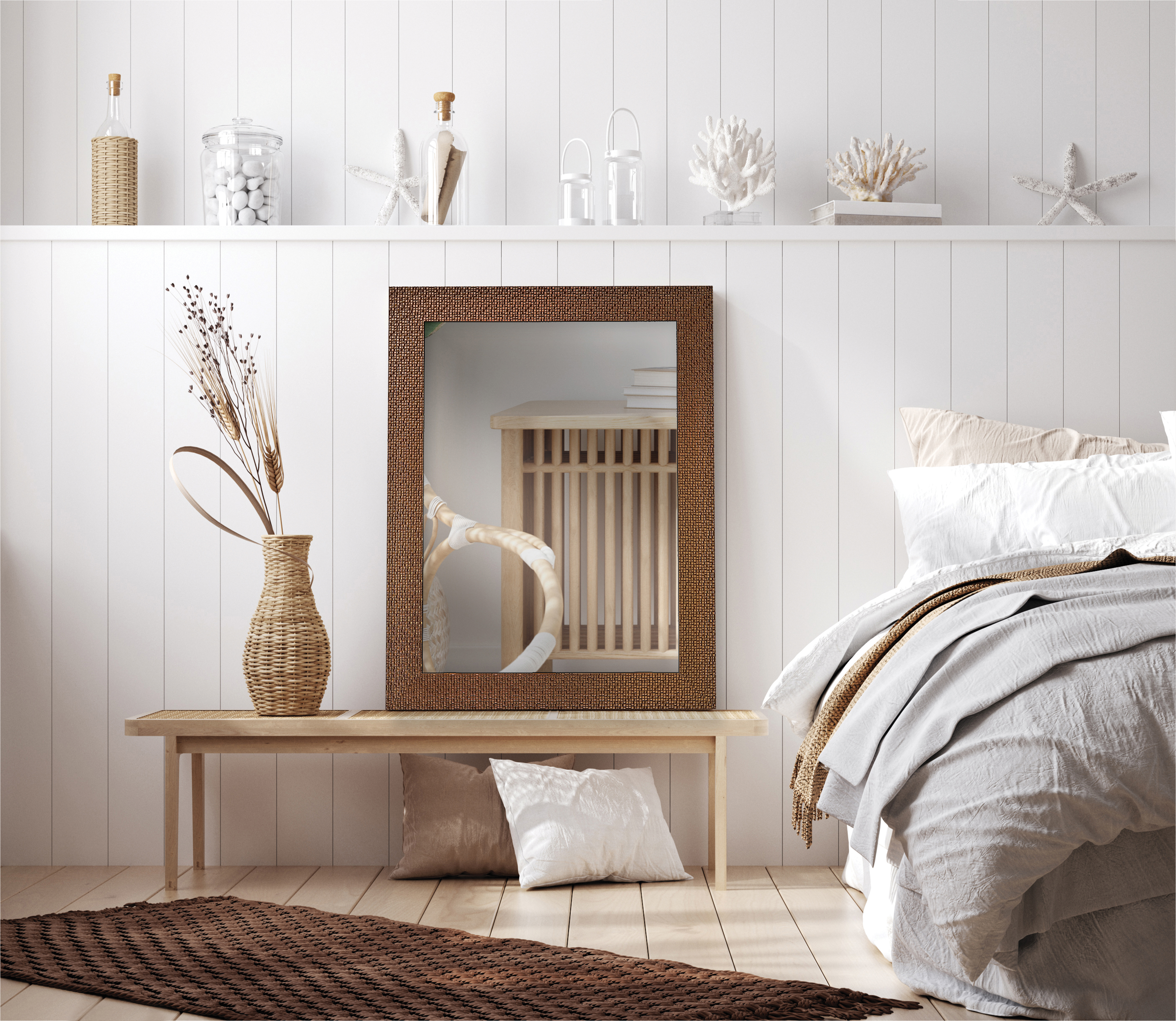 Ars Longa Tokio lustro 82x62 cm prostokątne miedziane TOKIO5070-M