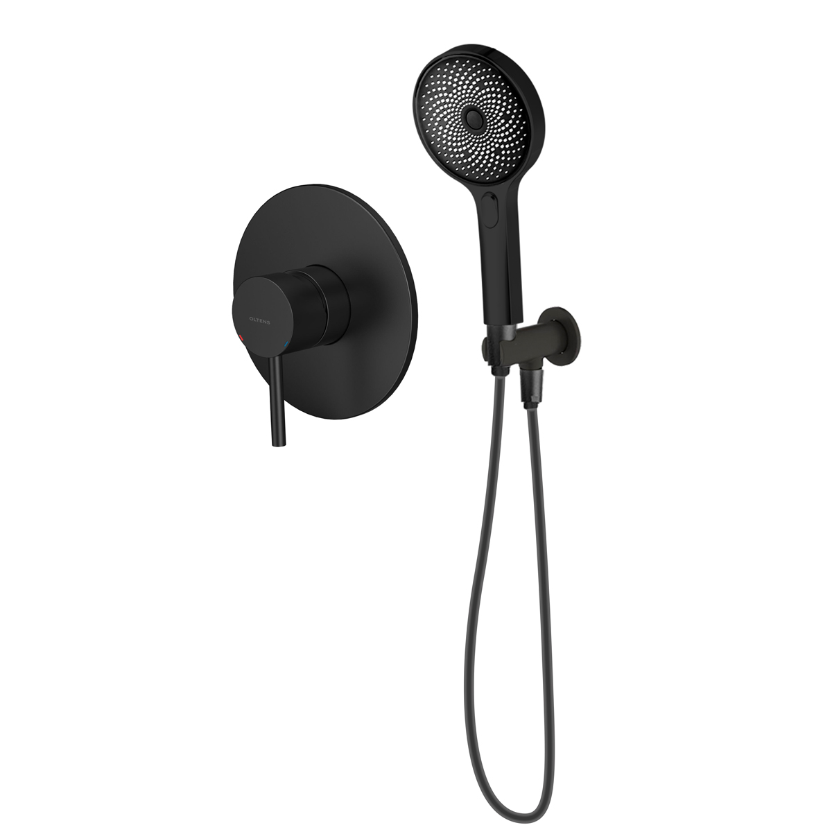 Oltens Molle zestaw bateria prysznicowa podtynkowa ze słuchawką 3-funkcyjną Havis EasyClick czarny mat 36030300 - Wysyłka w 24h