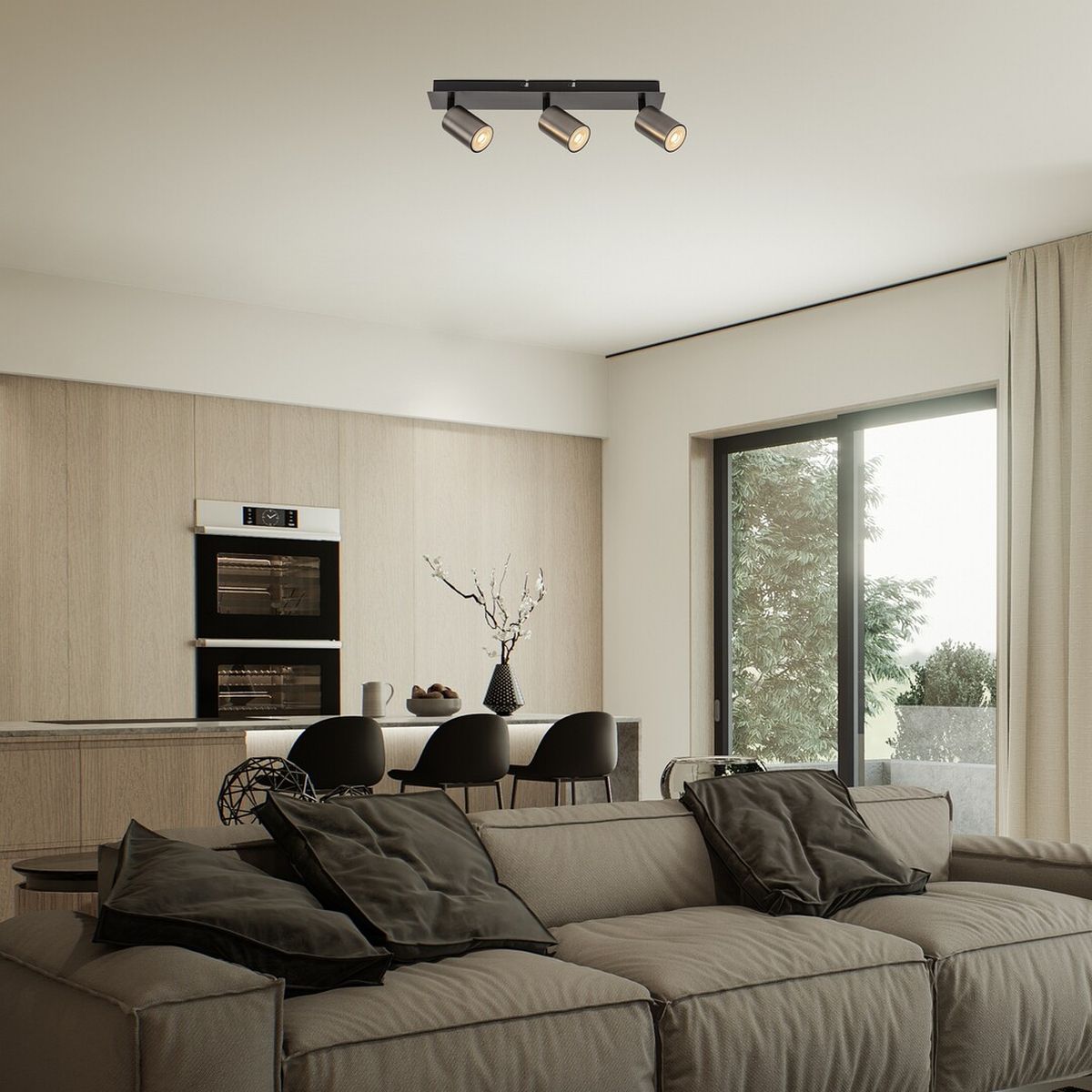 Rabalux Gerhard lampa podsufitowa 3x15 W szara 73073