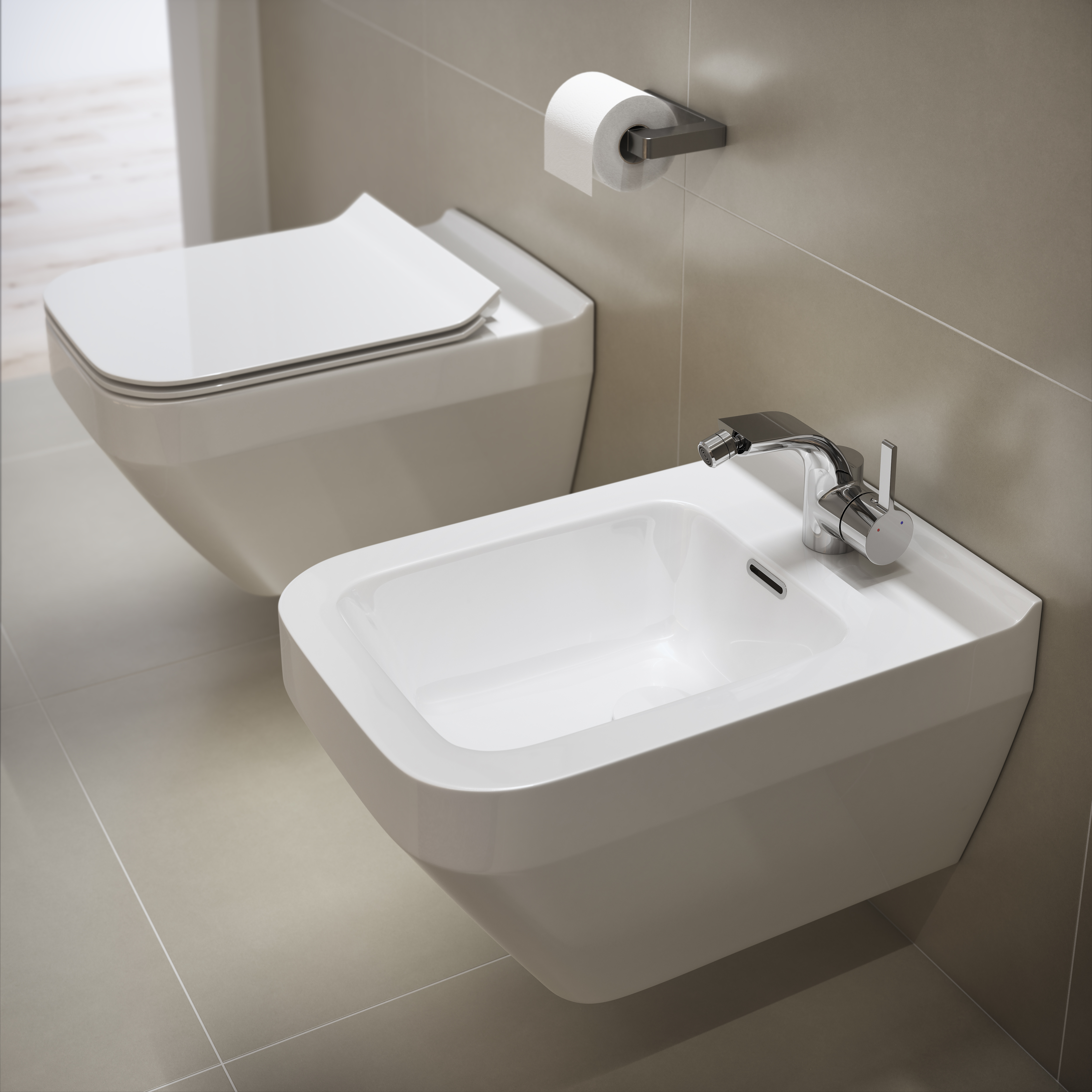 Cersanit Crea bidet wiszący prostokątny biały K114-010
