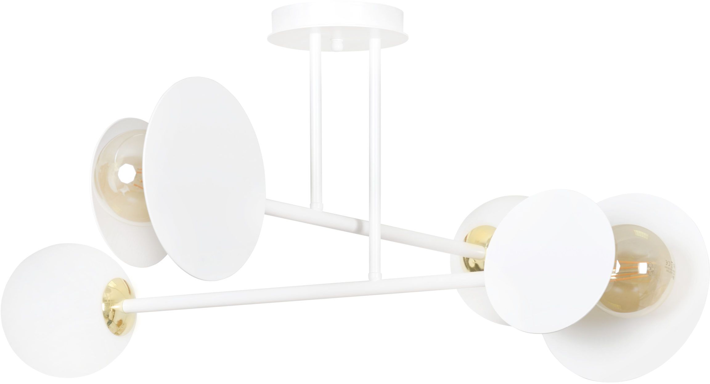 Emibig Minerva lampa podsufitowa 4x15 W biała 613/4