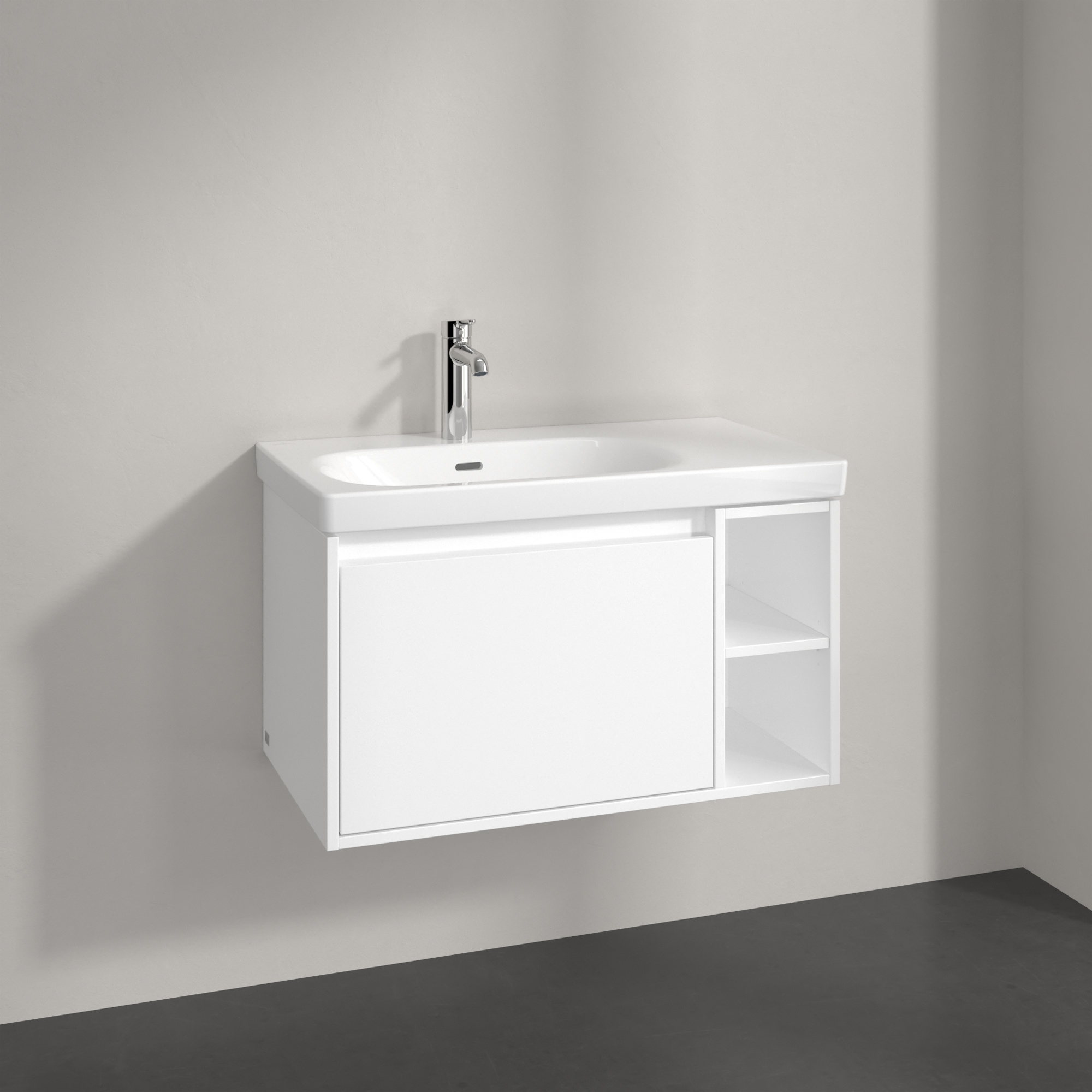 Villeroy & Boch Skyla szafka 77,2x43,9x43,6 cm podumywalkowa wisząca lewa Brilliant White C78800VE