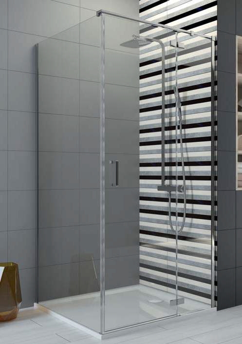 Sanplast Free Line II KNDJ2/FREEII-80x90 kabina prysznicowa 80x90 cm prostokątna chrom/szkło przezroczyste 600-261-0640-42-401