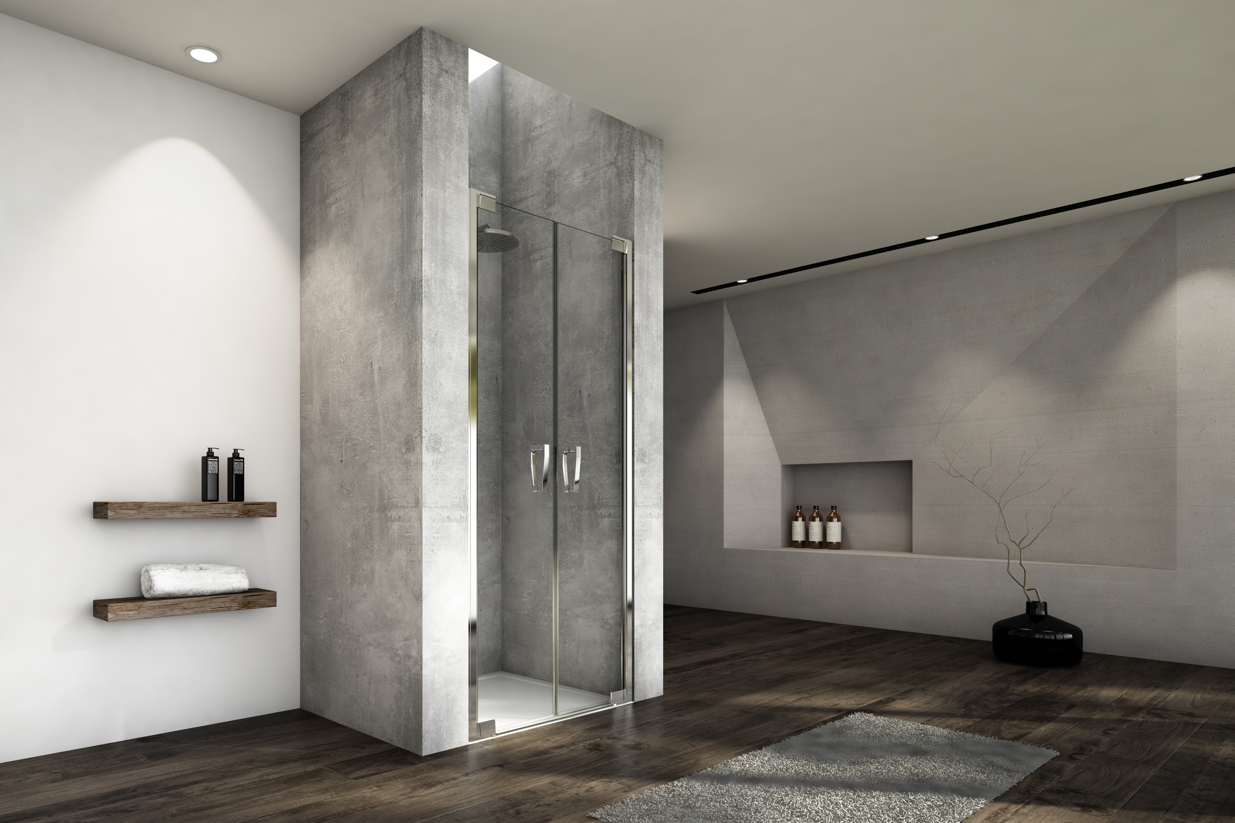 Ronal Cadura drzwi prysznicowe 100 cm chrom/szkło przezroczyste CA2C1005007