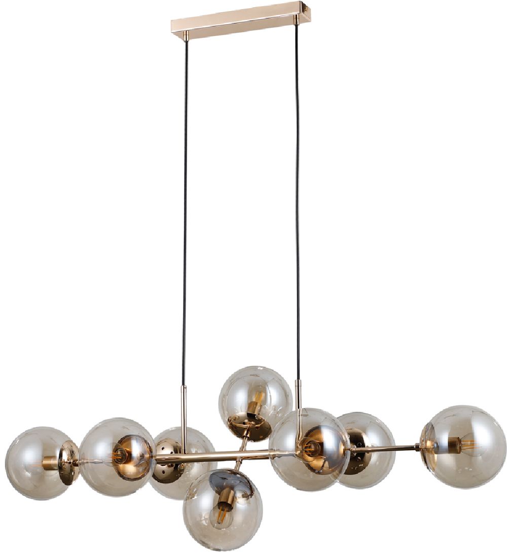 Italux Molite lampa wisząca 8x5 W złota PND-1098-8-GD