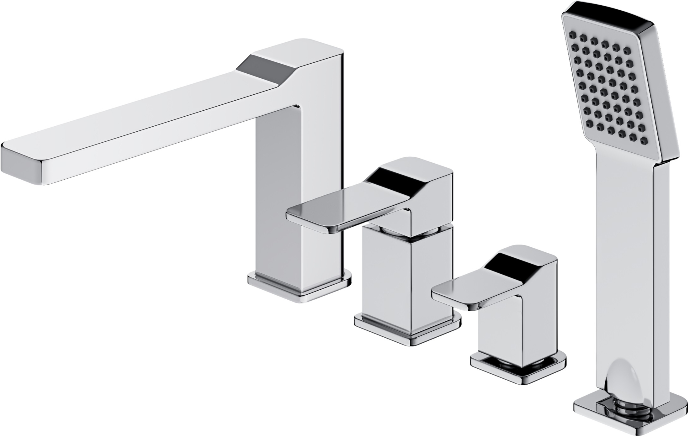Omnires Slide bateria wannowo-prysznicowa 4-otworowa chrom SL7732CR