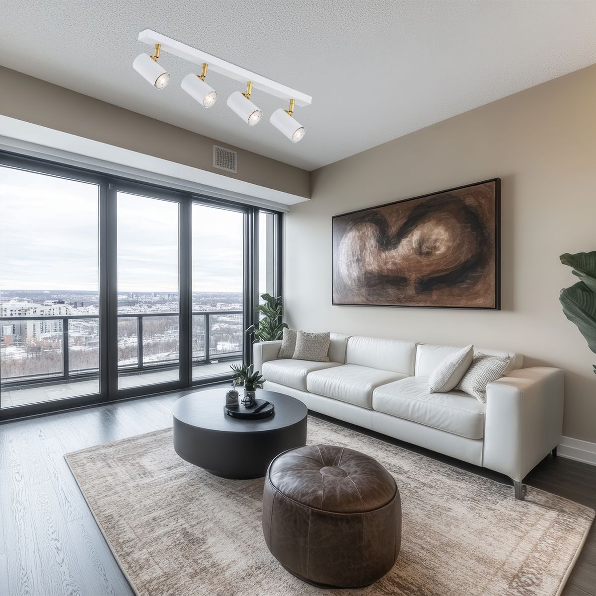 Argon Lagos lampa podsufitowa 4x5W biały/mosiądz 1689 - Wysyłka w 24h