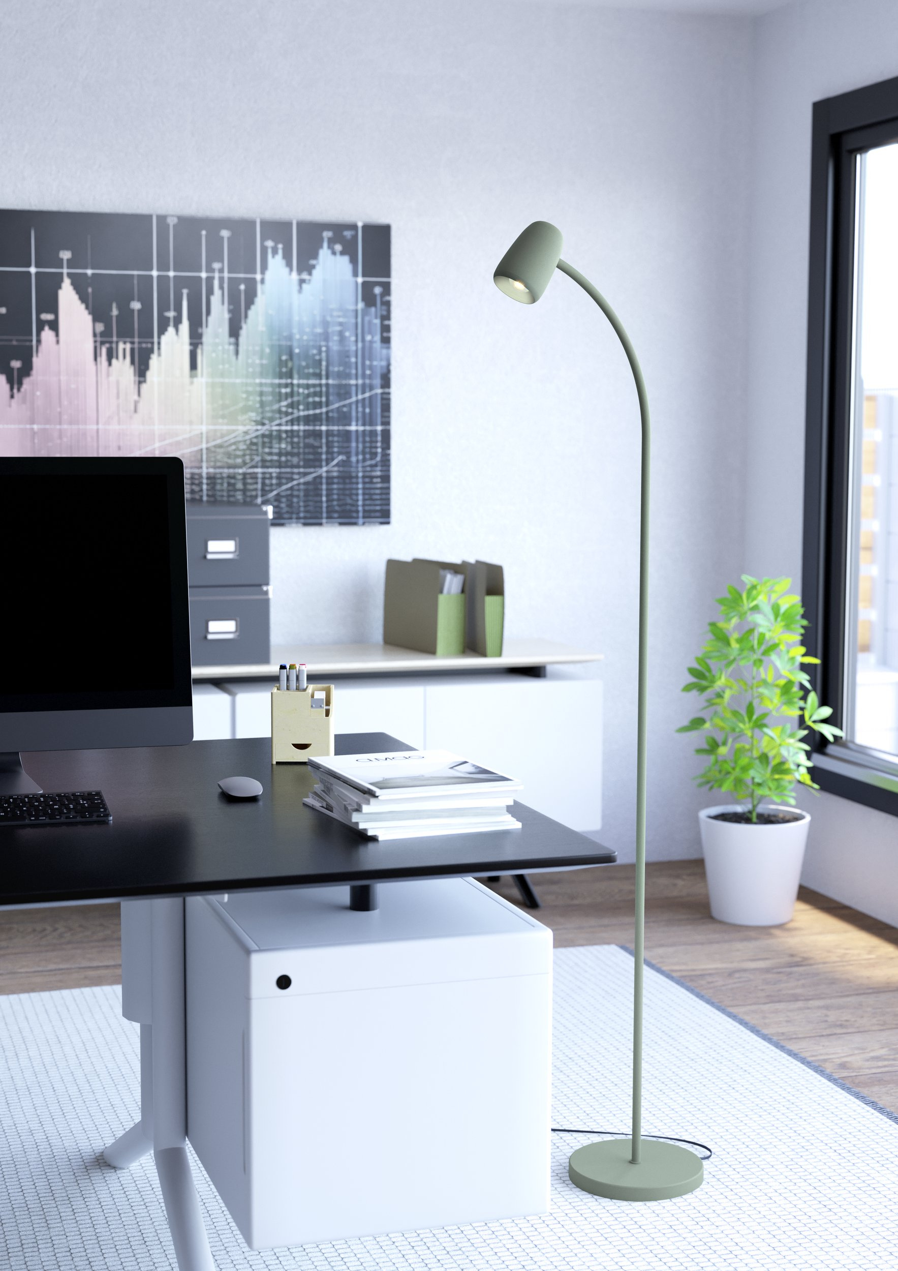 Eglo Carlo lampa stojąca 1x40 W zielona 902173