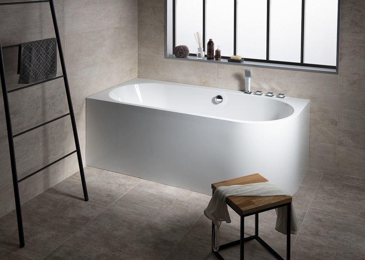 Polysan Astra Monolith wanna narożna 160x75 cm lewa biała 33611M