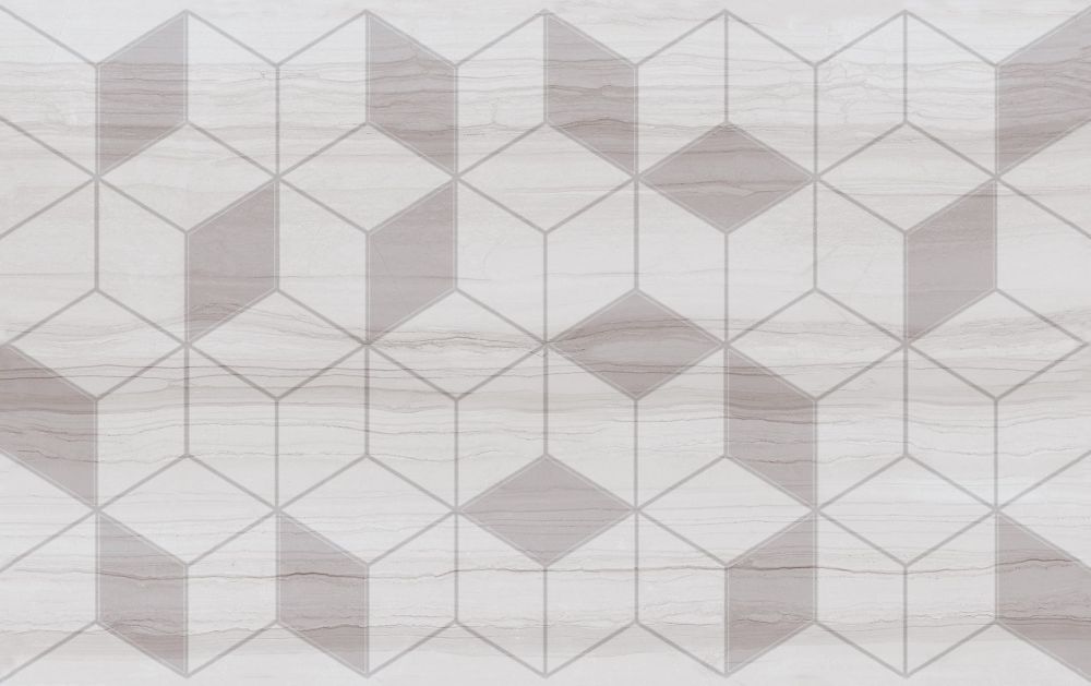 Ceramika Color Arleta White dekor ścienny 25x40 cm szary połysk