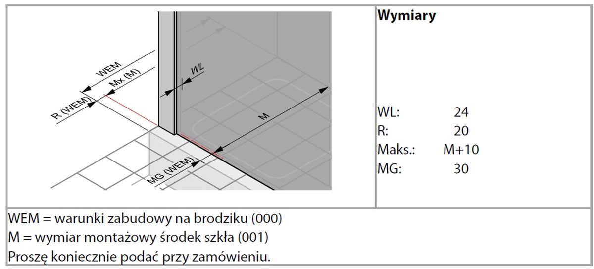 Hüppe Aura pure 4-kąt ścianka prysznicowa 100 cm boczna black edition/szkło przezroczyste Anti-Plaque AP0204.123.322