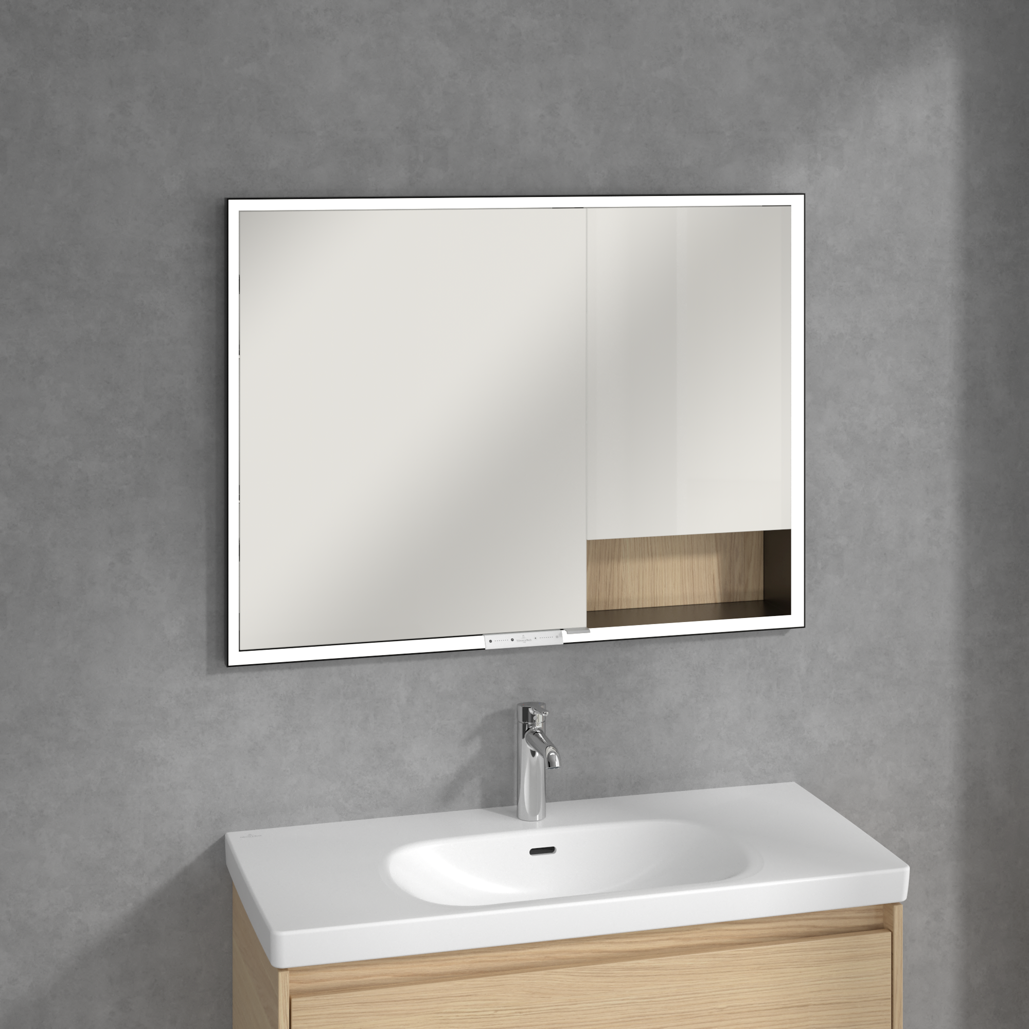 Villeroy & Boch My View+ szafka 100x16,8x75 cm z lustrem Nordic Oak B48210VJ