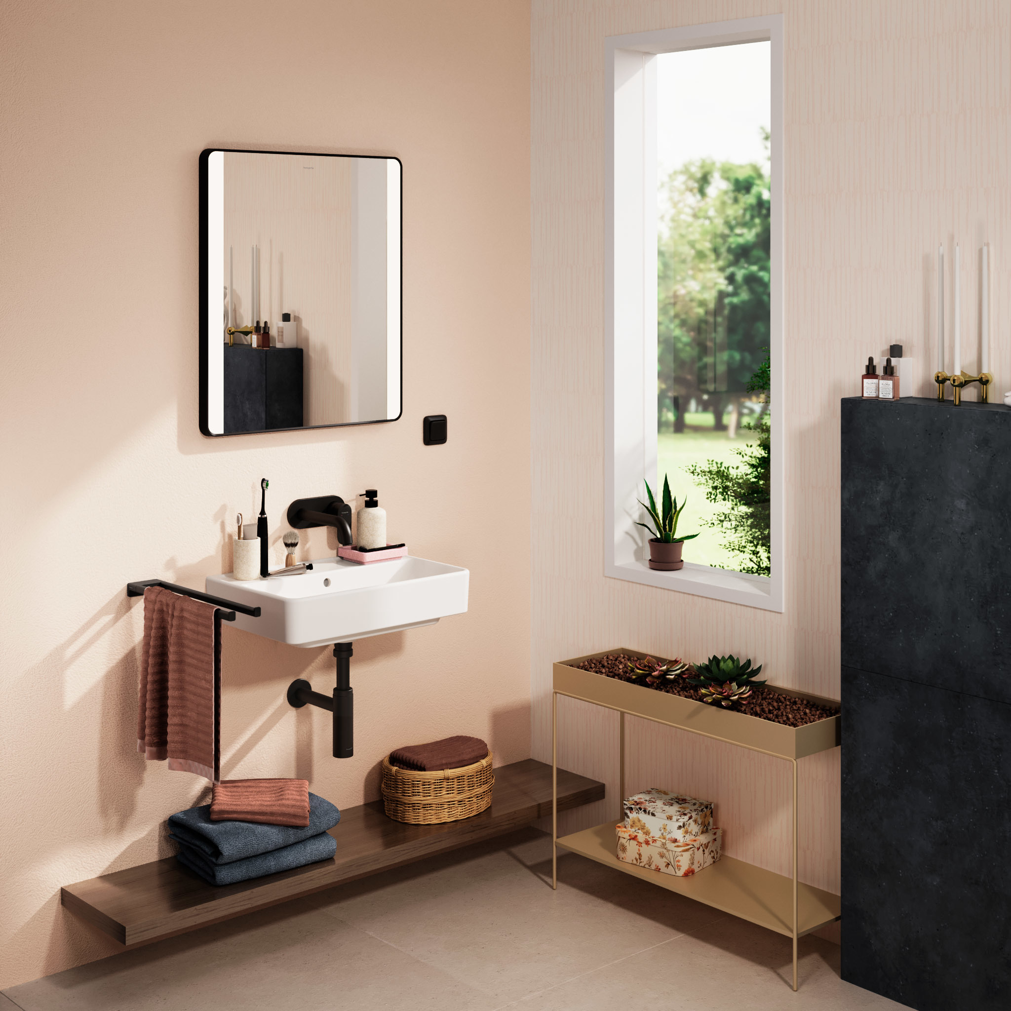 Hansgrohe Xanuia Q umywalka 55x37 cm prostokątna ścienna Compact biała 60210450