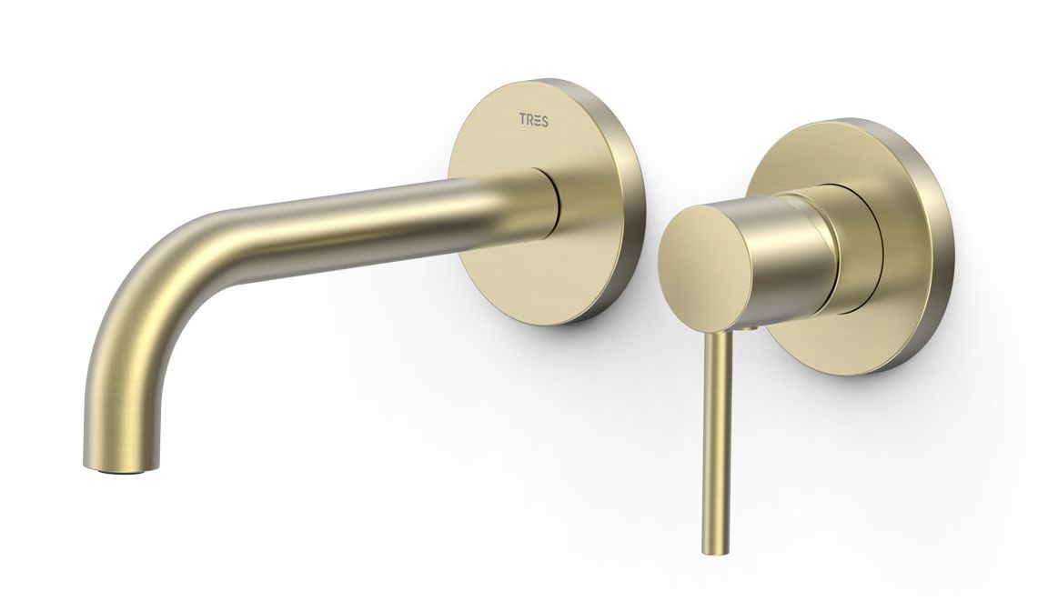 Tres Study Exclusive bateria umywalkowa podtynkowa złoty cava 26230021CA