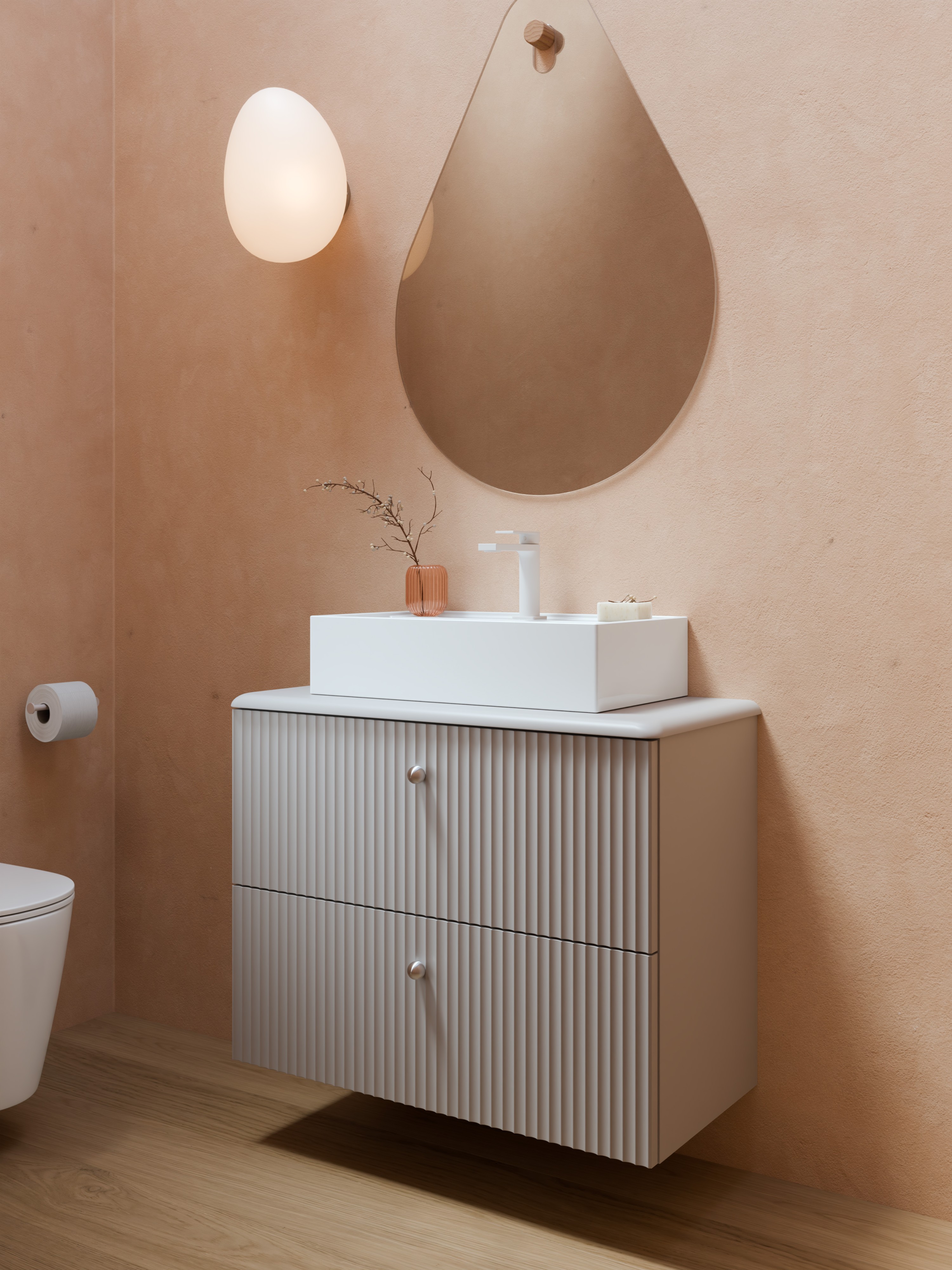 Uptrend Panarea blat naszafkowy 60x38 cm Clou Grey Mat 005BL6001